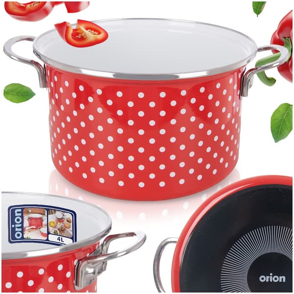 TECKA emaljerad gryta 22 cm, 4 l