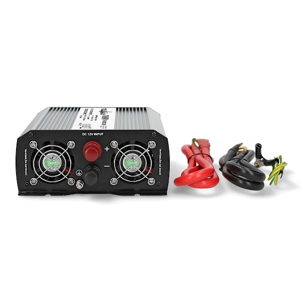Växelriktare med modifierad sinusvåg | Inspänning: 12 V DC | Enhetens utgångsanslutning: Type F (CEE 7/3) / USB-A | 230 V AC 50 Hz | 1000 W | Toppeffe