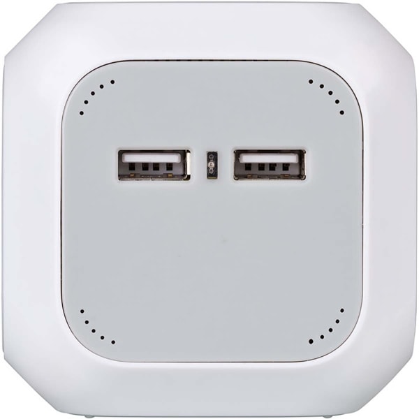 ALEA-Power-stik med USB / stikblok (4-vejs stikdåser, 2x USB-oplader og 1,4 m kabel) TYPE F