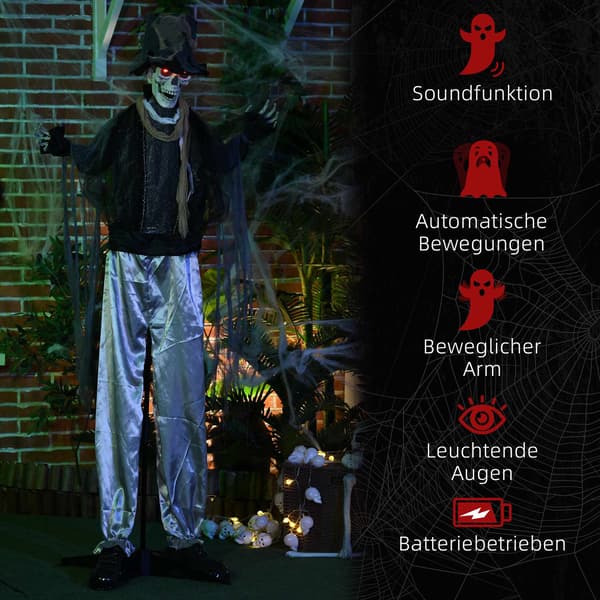 Halloween-spökdekoration med ljud- och rörelsesensor