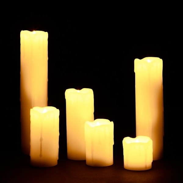 LED-blockljus vax set om 6