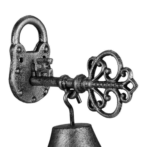 Dörrklocka i gjutjärn "Key" silver