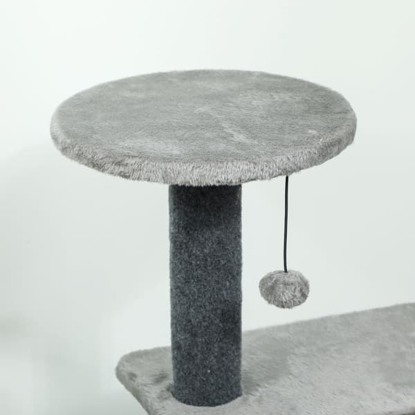 Kradsetræ 103 cm med platforme og sisalstolper, grå