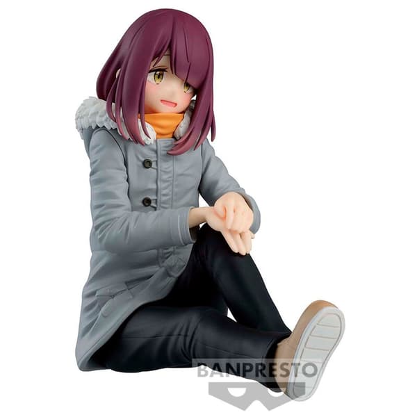 Laid-Back Camp Ayano Toki figur, 10 cm samlelegetøj