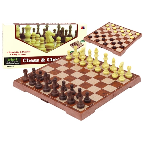 2in1 Schack & Dam: Ultimate Strategy Board Game