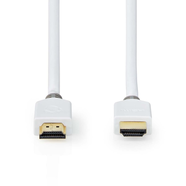 High Speed ​​HDMI ™ kabel med Ethernet | HDMI™ Stik | HDMI™ Stik | 4K@60Hz | ARC | 18 Gbps | 5.00 m | Runde | PVC | Hvid | Box