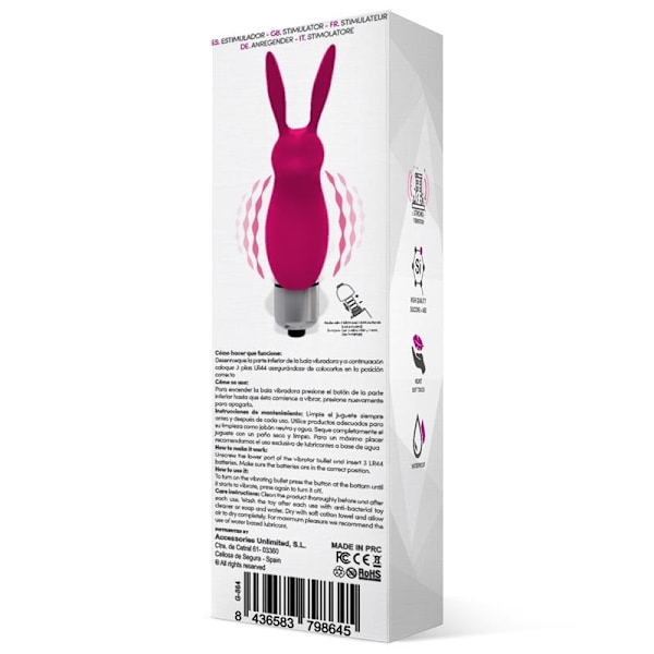 Hopye Rabbit Vibrating Bullet Silikone Pink