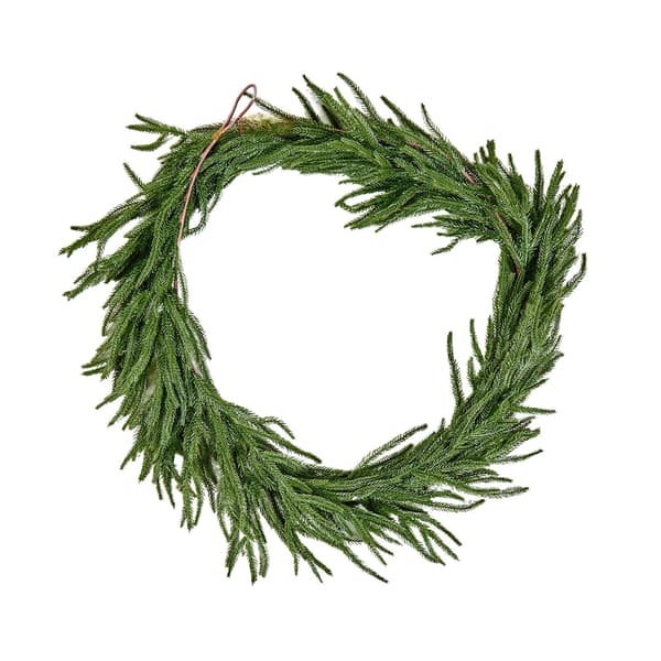 Julegirlande 1,8 m Norfolk Pine Real Touch, Indendørs Udendørs