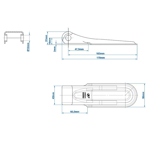 Perävaunun sarana SPP ZW-01.170A