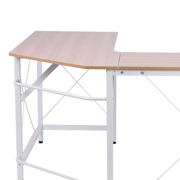 L-Skrivebord Hjørne Skrivebord Vinkel Skrivebord Arbejdsbord Mdf Natur 150X150X76Cm