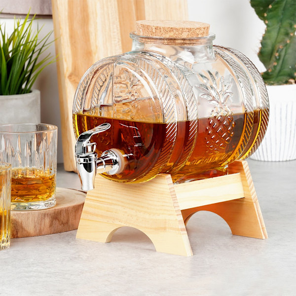 Drikkeglas med vandhane og stativ 3 l