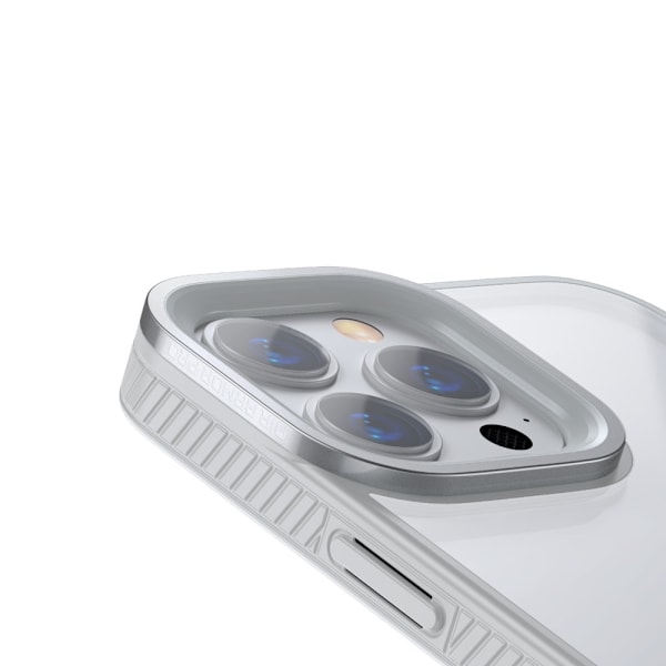 Pansret resistent etui til iPhone 13 Pro med gelramme, grå