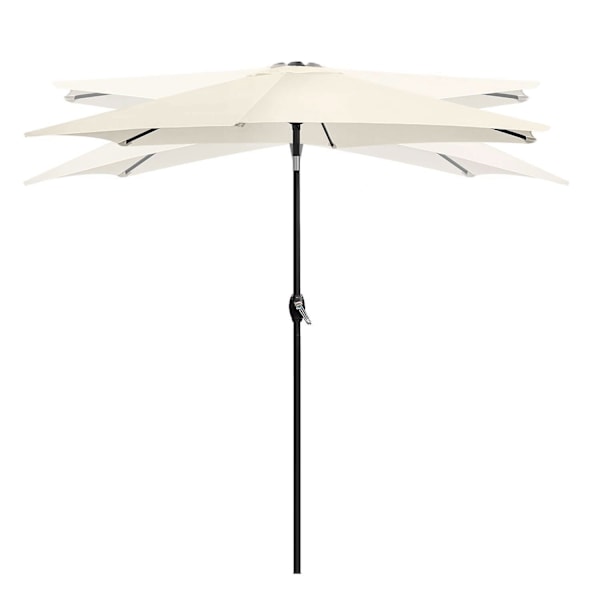 Taitettava puutarhaparvekkeen sateenvarjo, säädettävä, 210 cm, beige