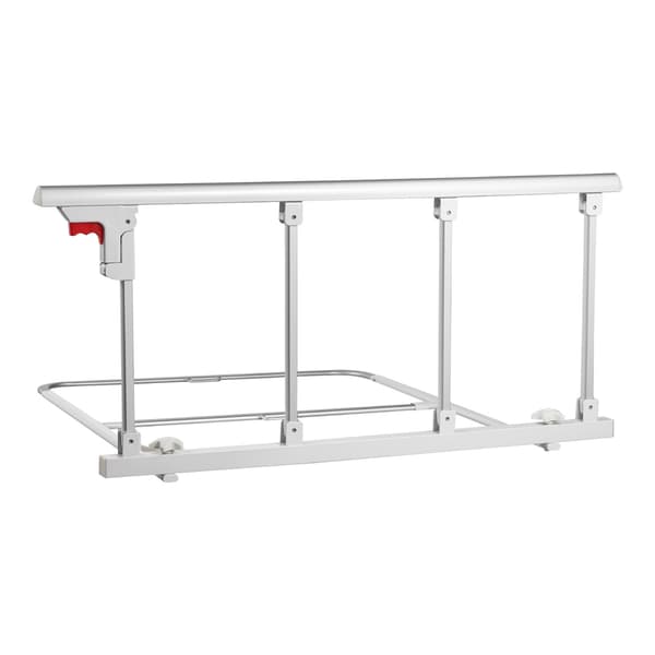Hopfällbar sänggrind 97 cm, justerbar höjd, säkerhetsrem