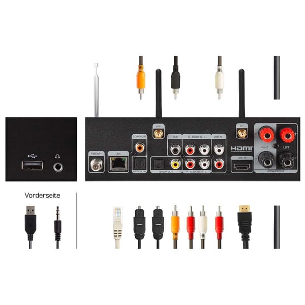 Alt-i-et HiFi-system med CD-afspiller, Bluetooth, DAB+