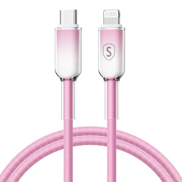 Sign Dynamic Series USB-C til Lightning-kabel 2.4A, 1M - Lyserød