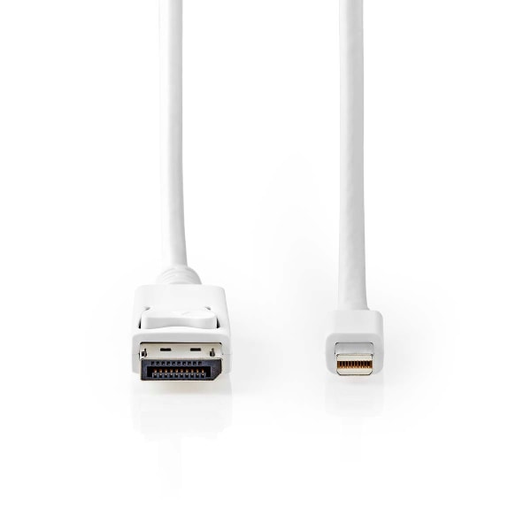 Mini DisplayPort kaapeli | DisplayPort 1.4 | Mini DisplayPort Uros | DisplayPort uros | 48 Gbps | Niklattu | 2.00 m | Pyöreä | PVC | Valkoinen | Blist