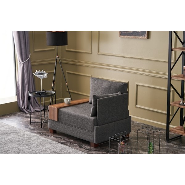 1-sits Soffa Fly Right - Antracit