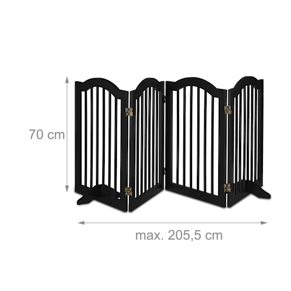 Musta turvaportti 70 cm