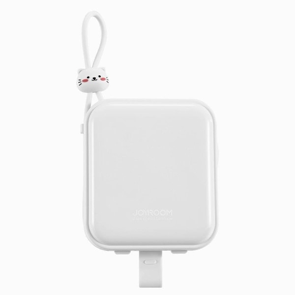 Powerbank jalustalla, USB-C-kaapelilla ja iPhone Lightning Cutie Series 10000mAh 22,5W valkoinen