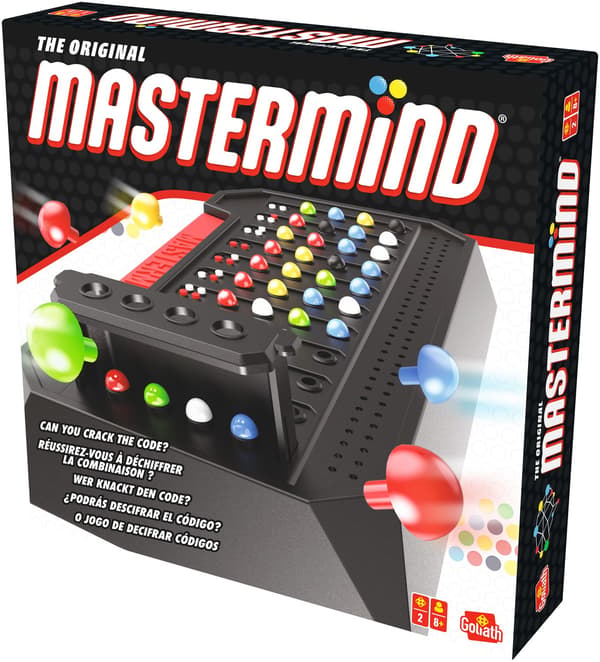 Mastermind-strategiapeli, 2 pelaajaa, 7+ vuotta
