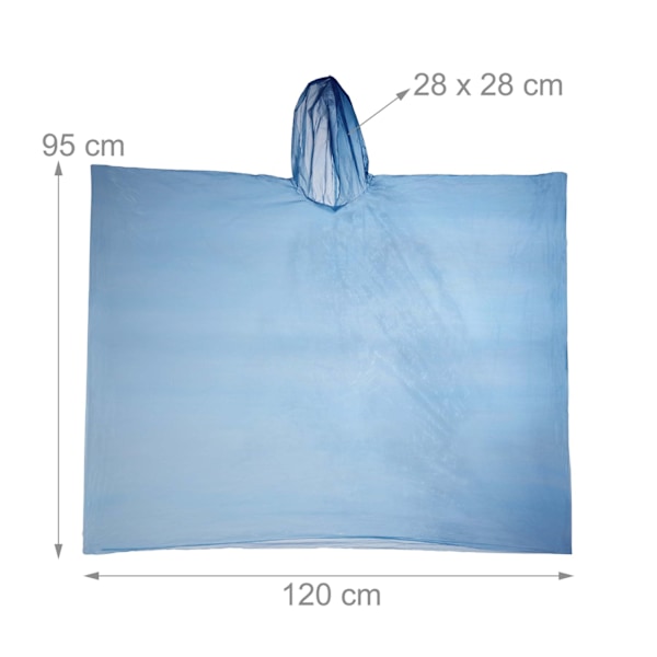 Engangs ponchosæt med 13 stk Blue