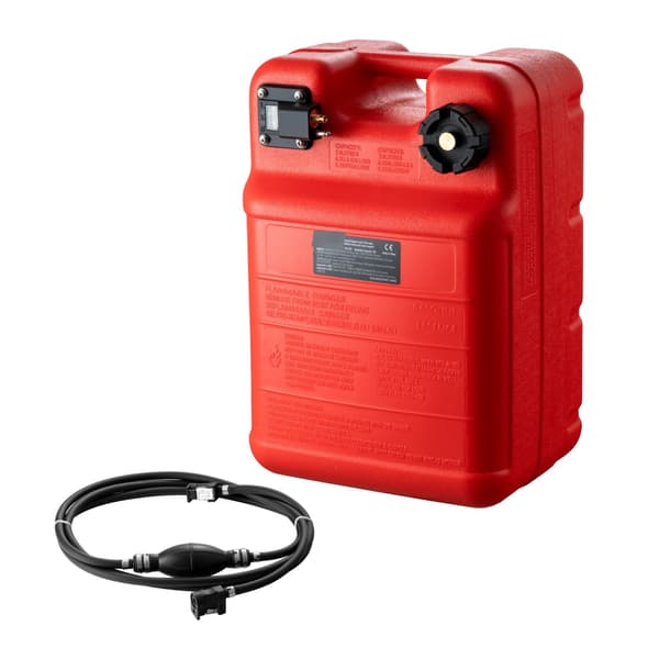 Marin bränsletank 24L, 9,8ft slang, bränslemätare, röd