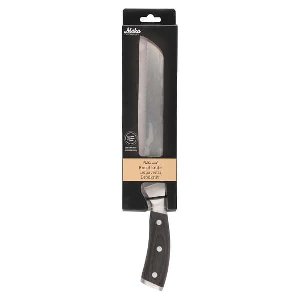 Brødkniv, 20 cm, Pakka træskaft