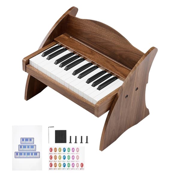 Barnpianokeyboard, 25 tangenter i trä, USB-C dubbelström