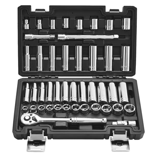 Topnøglesæt, 44-delt 3/8"-drev SAE metrisk, kuffert