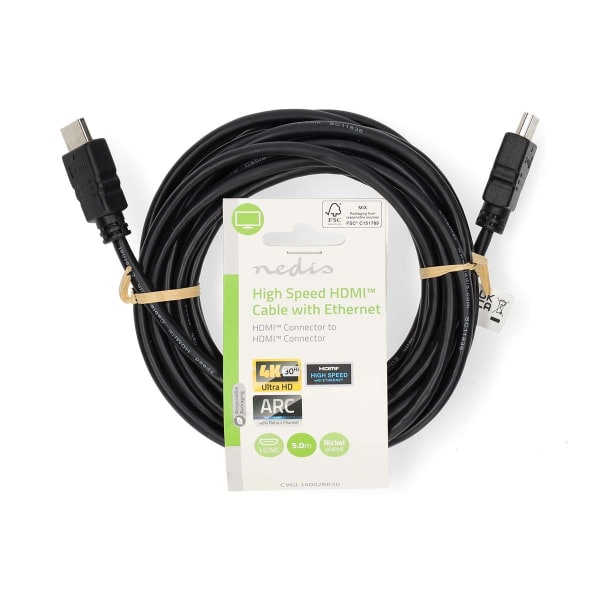 High Speed ​​HDMI ™ kabel med Ethernet | HDMI™ Kontakt | HDMI™ K