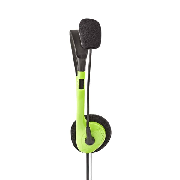 PC headset | On-Ear | Stereo | 2x 3.5 mm | Vikbara Mikrofon | Grön