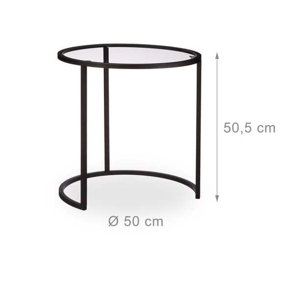Glas sofabord sæt med 2 stk