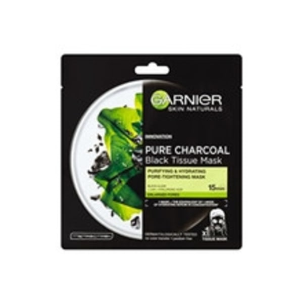 GARNIER - Black Textile Mask with Seaweed Extract Pure Charcoal