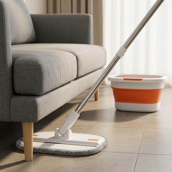 Hopfällbart moppset med mikrofiberdynor och vridsystem