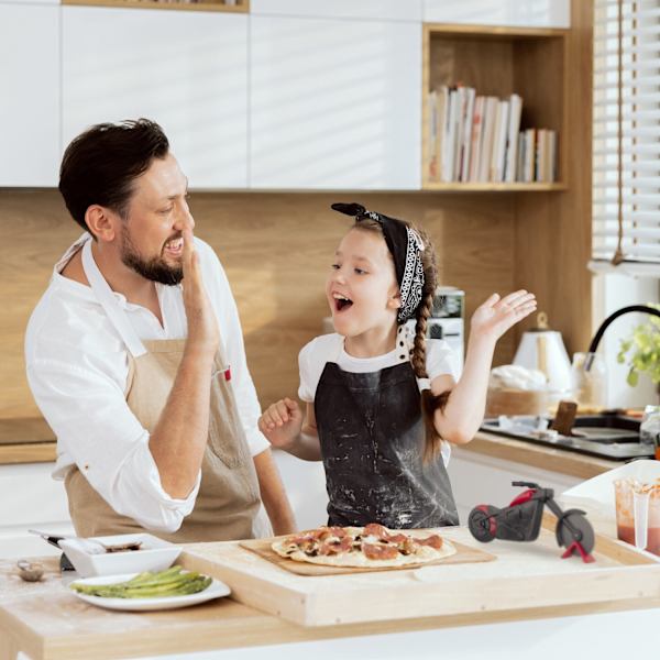 Moottoripyörä pizzaleikkurilla