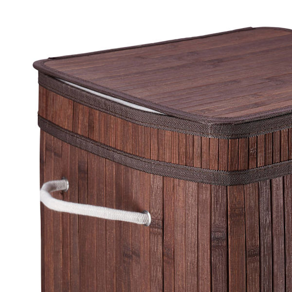 Hopfällbar tvättkorg bambu