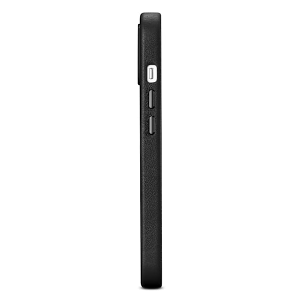Naturligt læder etui til iPhone 14 MagSafe etui Lædercover sort