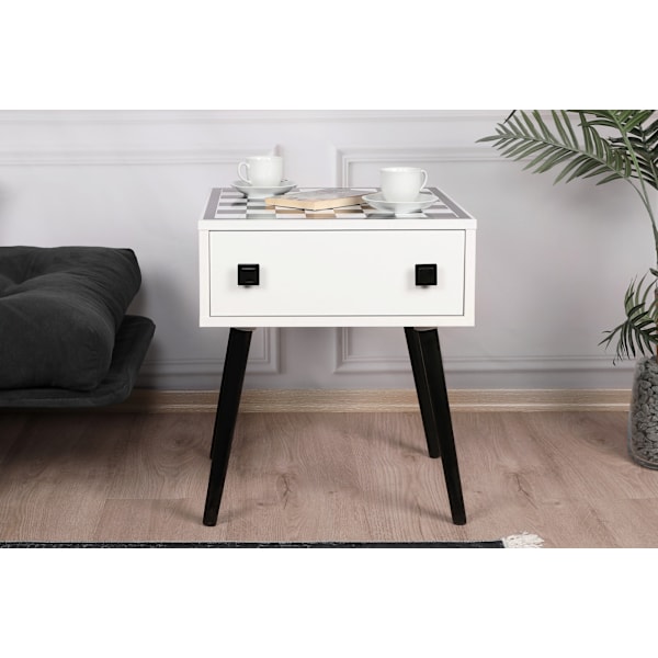 Skakbord Chesso - Sort, Hvid