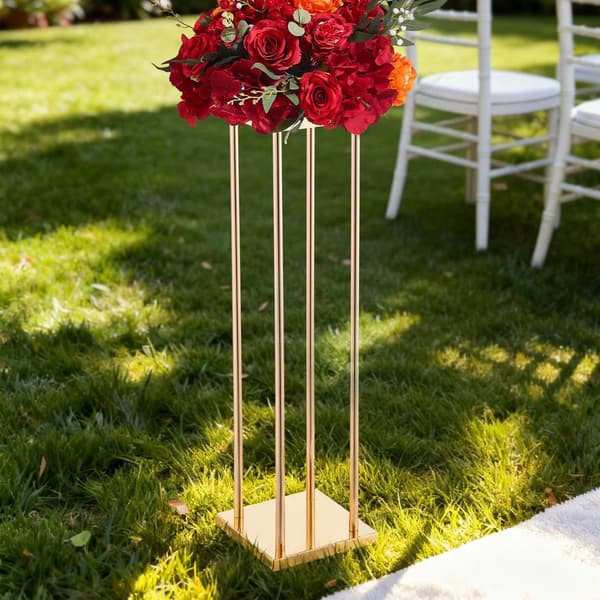 Bryllupsblomstersæt, 10-pak, 31,5 tommer, guldmetal