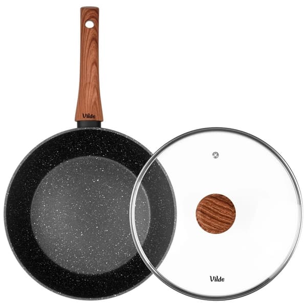 Granit non-stick stekpanna med lock, 24 cm, 2,2 l