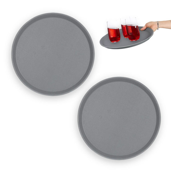 Rund serveringsbricka 2-pack 35 cm