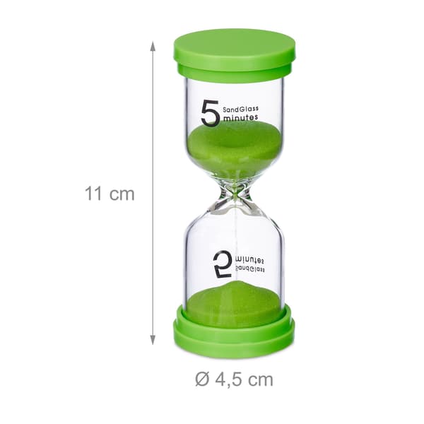 uppsättning med 6 timglas för barn