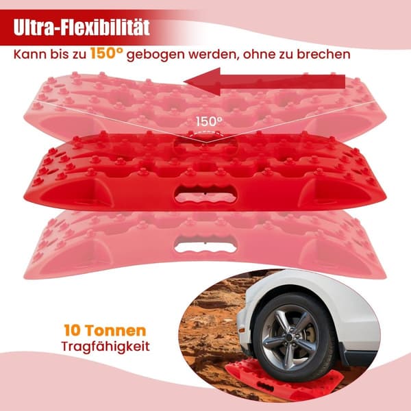 Offroad trækbræt, nylon, 10 tons kapacitet, 2 stk