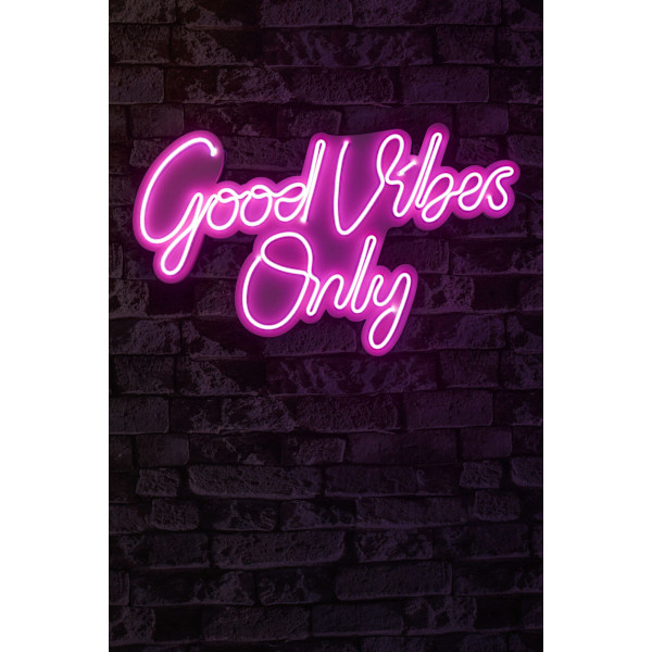 Dekorativ plast LED-belysning Good Vibes Only 2 - Rosa