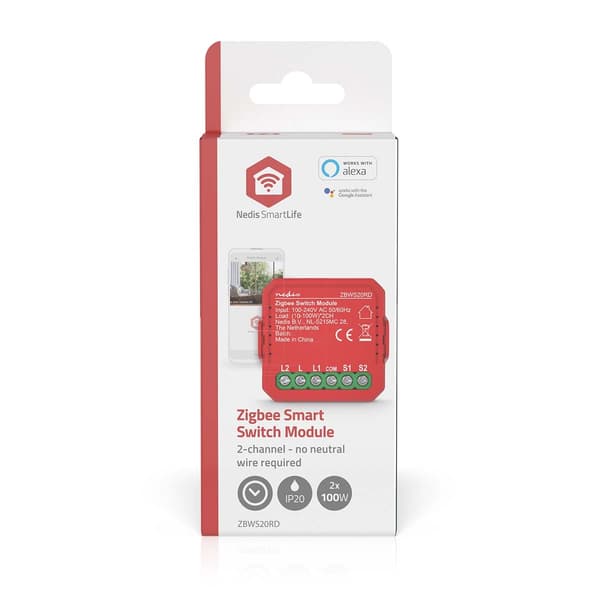SmartLife Power Switch | Zigbee 3.0 | 2x100 W | Terminalforbindelse | App tilgængelig til: Android™ / IOS