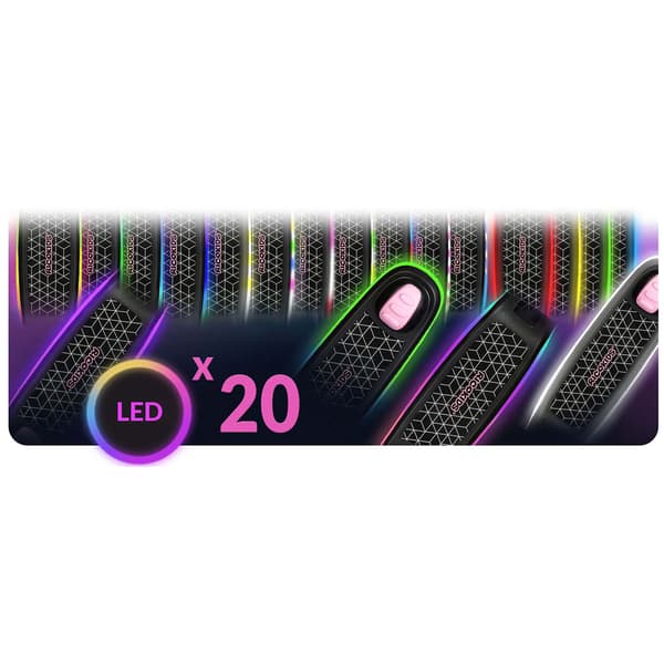 Børns LED-lysende 3-hjulet løbehjul, sort