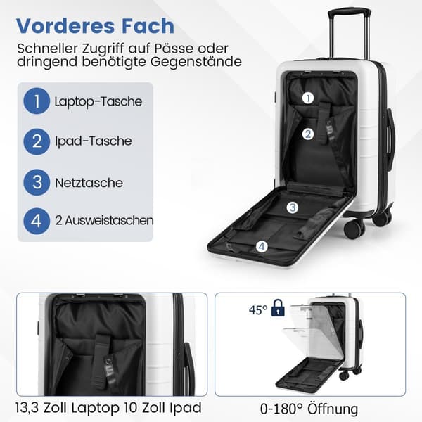 Udvidelig 20"" letvægts PC Hardshell-håndbagage