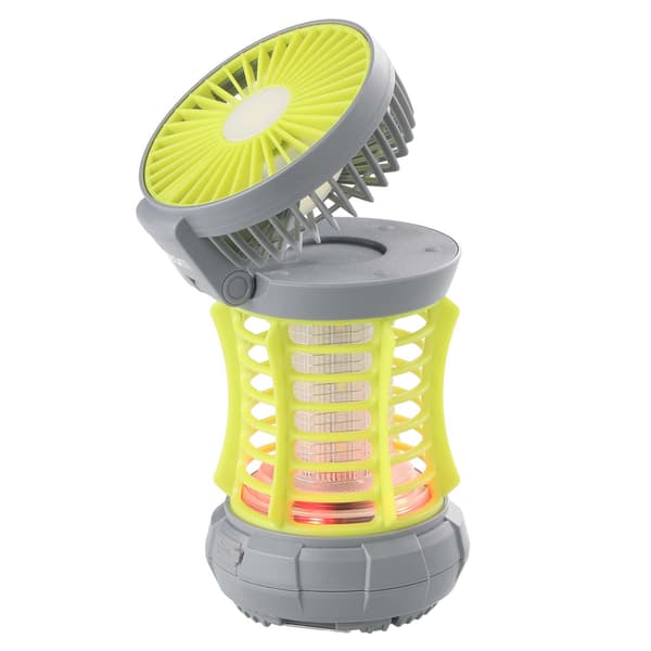 Campinglanterne med myggefælde og ventilator