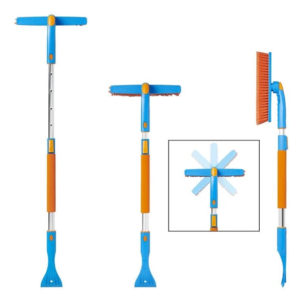 Snöborste med isskrapa + teleskopskaft 99-127cm